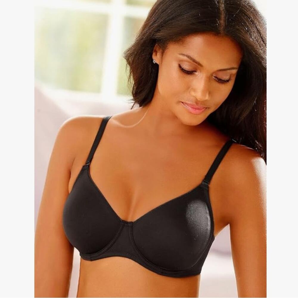 NWT Lascana Multi Way Strap T-Shirt‎ Bra Black Size 36B Minimalist Lightweight